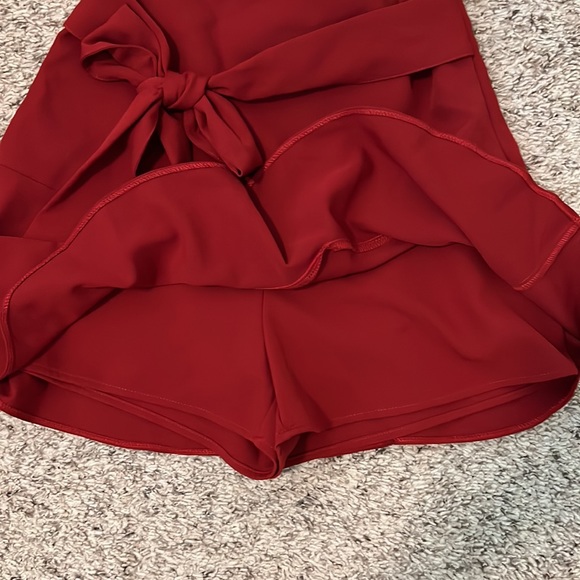 Zara red skirt skort - Picture 2 of 4